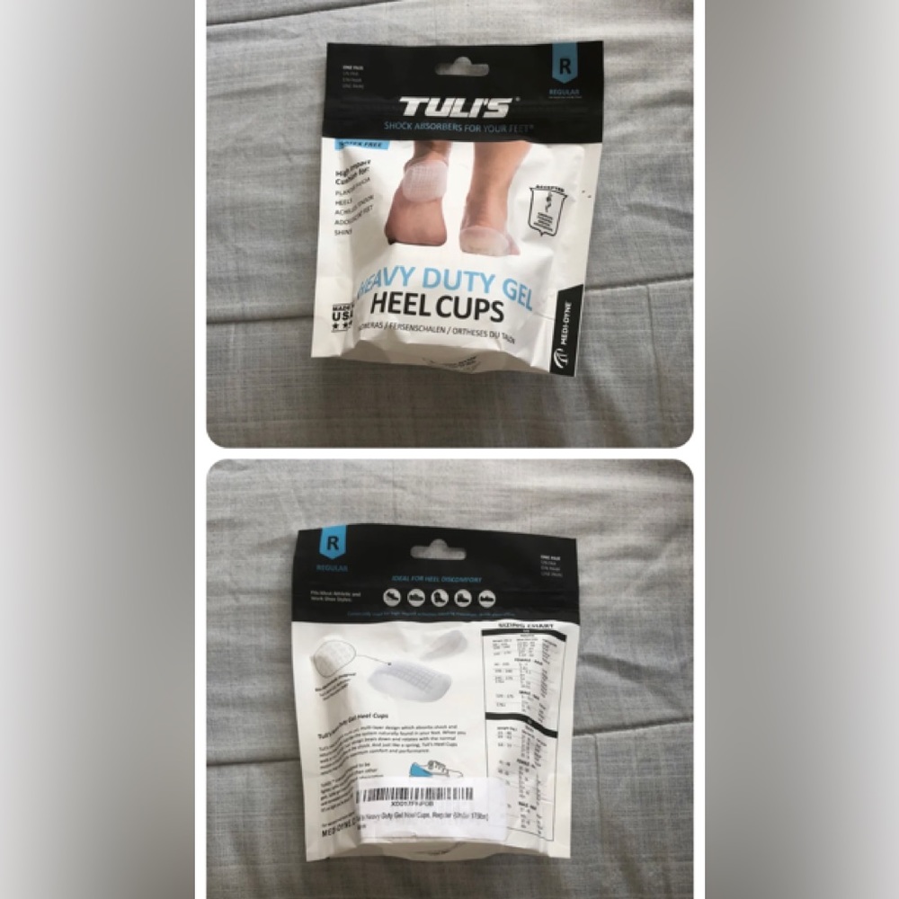 Tuli’s Heavy Duty Gel Heel Cups Regular Size No Package; New